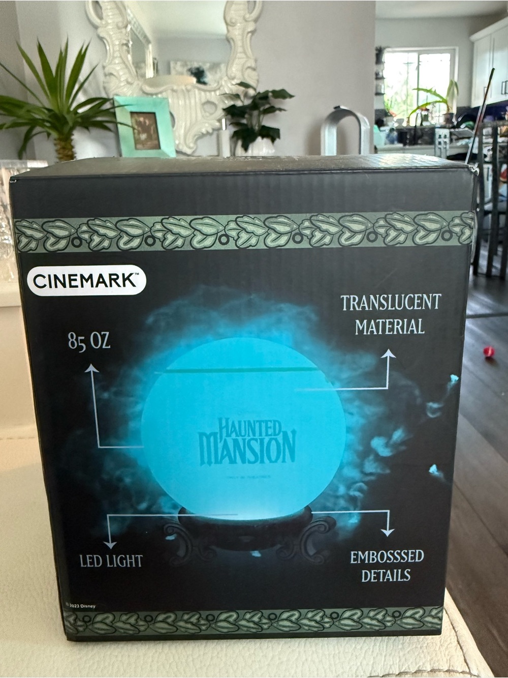 Cinemark Haunted Mansion LED Light Globe popcorn container- Blue 🔮collectible